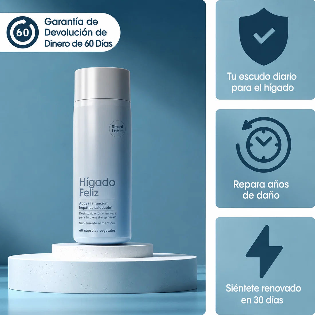 Hígado Feliz™ Apoyo y recuperación del hígado